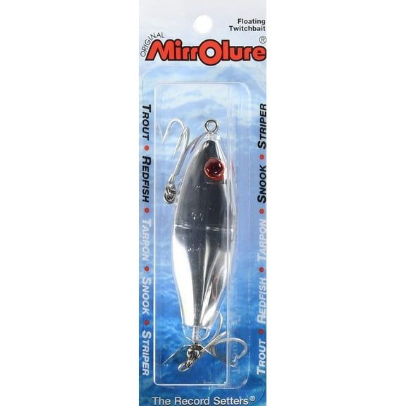 MirrOlure MirrOProp Floating Twitchbait Fishing Lure, Silver Scale