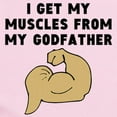 thumbnail image 2 of CafePress - I Get My Muscles From My Godfather Body Suit - Baby Light Bodysuit, Size Newborn - 24 Months, 2 of 4