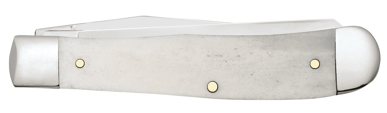 Case Trapper Sportsman Folding Knife, 3.24in/3.27in, Tru-Sharp Surgical Steel, Clip Point/Spey Blade, Turkey Embellished Natural Bone Handle