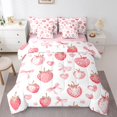 thumbnail image 1 of Erosebridal Ensemble de Literie Kawaii Fraise Format Simple, Ensemble de Lit Nœud Papillon de Rêve, Rose, Super Douillet 7 Pcs, 1 of 5