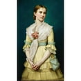 thumbnail image 2 of George Chickering Munzig 16x24 Gold Ornate Framed and Double Matted Museum Art Print Titled - Portrait of a Young Girl (1881), 2 of 4