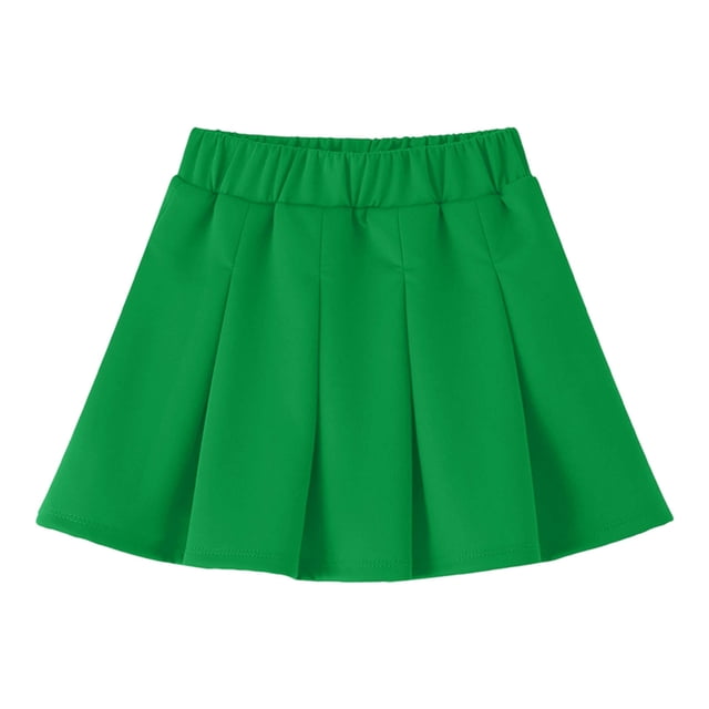 Odeerbi Niñas Falda Plisada Color Sólido Cintura Elástica Falda Uniforme de La Escuela
