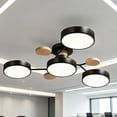 thumbnail image 1 of Ceiling Light Modern Semi Flushs Mount Ceiling Light Nordics Wood Chandelier With Circular Acrylic LED Shade For Living Room Bedroom Dining Room Requires Assemb, 1 of 7