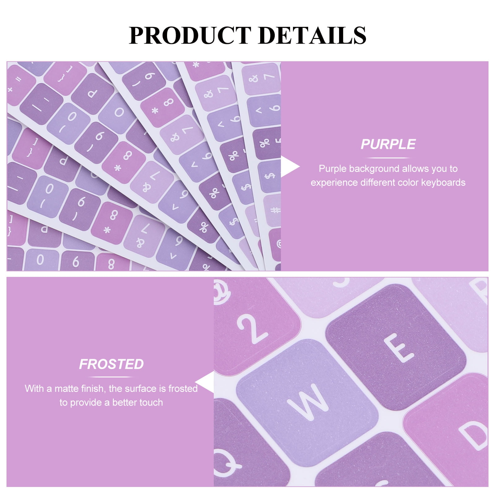 Computer keyboard stickers 6pcs Universal English Keyboard Stickers