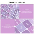 thumbnail image 3 of TABLETREANDS 6Ud Pegatinas De En Inglés Para Computadora Laptop PVC Morado Reemplazo Fácil De Aplicar, 3 of 8