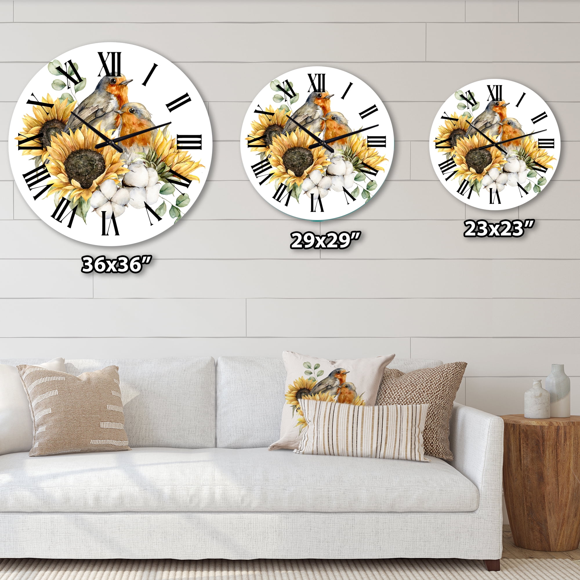 Designart 1 in Quartz Traditional Wall Clock