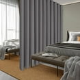 thumbnail image 5 of XWZO Sliding Door Curtains 60"W x 84"L, Grommet Privacy Room Divider for Bedroom Living Room, Extra Wide Thermal Blackout Curtains for Patio Sliding Glass Door, 1 Panel, Grey, 5 of 8