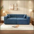 thumbnail image 2 of Modern Teddy Velvet 3-Seat Living Room Sofa – Plush Polyester-Cotton Cushions & Foam Filling, 2 of 23