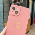 thumbnail image 6 of Compatible with iPhone 14 Plus Case for Women, Cute Plated Love Heart with Full Camera Lens Protection Soft TPU Slim Shockproof Phone Case for iPhone 14 Plus 6.7 Inch - Pink, 6 of 9