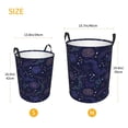 thumbnail image 2 of Laundry Basket, colorful star deep purple Laundry Hamper Waterproof Laundry Bag Clothes Hamper Laundry Bin with Handles for Bedroom, Living Room, Kids Room, 2 of 6