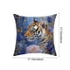 thumbnail image 3 of Funda de almohada de nailon y elastano con diseño floral azul de la serie Animals para decoración del hogar, dormitorio y sofá., 3 of 6