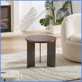 thumbnail image 6 of Modern Walnut Wood Coffee Table with Black Metal Feet – Eco-Friendly, Easy-Clean Laminate Top for Living Room, 6 of 9