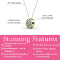thumbnail image 3 of Cate & Chloe Nelly 18k Yellow Gold Plated Pave Necklace with Swarovski Crystals Gift for Women, 3 of 7
