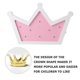 thumbnail image 5 of Pink Crown Shape LED Wall Night Light for Home Decor Easy Install Plastic Suitable for Parties 1pc, 5 of 5