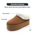 thumbnail image 2 of Glaze Women Winter Slip On Warm Faux Fur Lined Suede Snow Boots 2 Inch Sole, 2 of 7