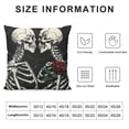 thumbnail image 6 of Acheng Skull Moon Phase Rose Throw Pillow Covers Soft Square Cushion Pillowcase Set of 2 for Sofa Couch Bedroom Living Room Chair Home Decor White, 6 of 6