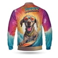 thumbnail image 2 of Retro Surfing Weimaraner in Cool Sunglasses Hello Summer Waves All Over Print 3D Baseball Jacket Weim Gray Ghost Dog Lover Bomber Jacket Softball - 10001, 2 of 6