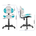 thumbnail image 2 of JJS Home Office Low Back Computer Executive Chair, Ergonomic Mesh Chair with Extra Large Base and Pads, Grey/Blue, 2 of 7