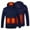 51Blue, variant on Men's Heated Jacket Hooded Zipper Warm Winter Down Heated Coat Usb Charging Lightweight Solid Widproof Puffer Jackets