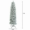 thumbnail image 2 of SESSLIFE Flocked Christmas Tree 7.5ft Tall, Featuring 641 Full Branches for a Realistic Look, Metal Stand for Stability, Ideal for Small Spaces Like Living Rooms and Apartments, 2 of 8