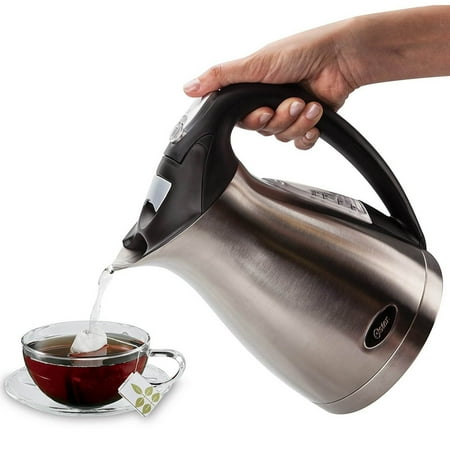 Oster 1.5 Liter 1500W Stainless Steel Electric Kettle w/ 360-Degree ...