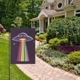 thumbnail image 2 of Yayeee Garden Flag 12" x 18" Double Sided Outdoor Yard Lawn Holiday Decorations, Colorful UFO, 2 of 6