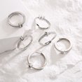 thumbnail image 4 of Anillo de letras con microincrustaciones de joyería, anillo de circonita con 26 letras en inglés, apertura ajustable, accesorio versátil, 4 of 5