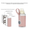 thumbnail image 4 of Agua leche botella bolsa de calentador eléctrico usb biberones biberones bolsa de control de temperatura aislamiento calentador herramienta coche al aire libre viaje rosa Scienceny  HA011033-02B, 4 of 7
