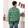 thumbnail image 3 of Yesfashion Man's Christmas Sweater Reindeer Snowflake Pattern Crew Neck Holiday Pullover Knitwear, 3 of 4