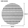 thumbnail image 6 of Black Geometric Striped Pattern Round Tablecloth 60"x60",Wrinkle Wipeable Table Cloth for Kitchen Dining Room Picnic Patio Party, 6 of 6