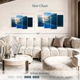 thumbnail image 3 of Elephant Stock Blue Ocean Wave Wall Art - Horizontal Multi Panel Canvas - Living Room Wall Decor - Beach Multi Panel - Blue And Yellow Decor - 36" x 22", 3 of 4