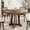 Phoebe nanmu, variant on 47 Inch Round Dining Table for 4-6, Wood Kitchen Table with Cross Base and Adjustable Foot Pads, Dining Room Table with Circle Tabletop for Apartment（Table only）, Light Elephant Gray