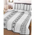 thumbnail image 3 of Quilts Twin XL Size, Black Geometric Soft Comforter Bedding Set for Bed, Boho Lines White Modern Abstract Art Lightweight Quilted Bedspread with Pillow Cover(2 Pieces) for All Season, 68x98 Inch, 3 of 6