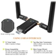 thumbnail image 3 of Antenne WiFi Double Bande 1200 Mbps Adaptateur WiFi USB pour PC Portable Universel, 3 of 4