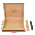 thumbnail image 4 of DUCIHBA Cigar Humidor - Holds 20 Cigars - Spanish Cedar Wood - Storage Bin Case - Cherry Color, 4 of 7