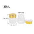 thumbnail image 2 of 25ml Transparency Glass Bottle with Gloden Aluminum Cover Clear Bottle With Gold Lid for Wedding Small Wishing Bottles Wholesale 6pcs, 2 of 5