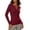 Wine Womens Tops, variant on Womens Slim Knitted Tops Long Sleeve Button Up V Neck Sweaters for Women Ribbed Tight Pullover Fall Winter Top