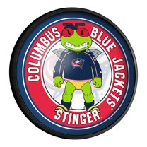 Columbus Blue Jackets Mascot 18'' Round Slimline Illuminated Wall Sign
