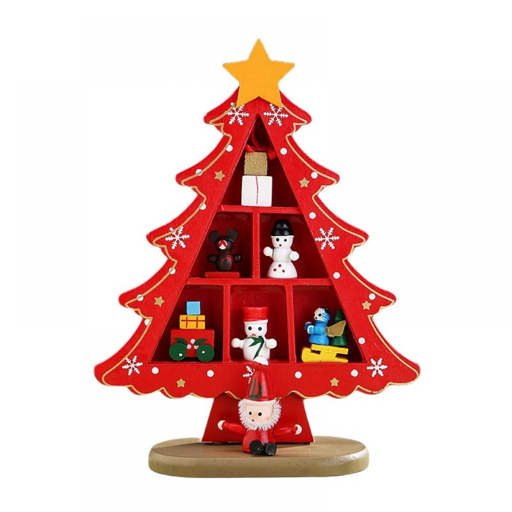 Mini Christmas Tree Set, Artificial Mini Christmas Tree with Star