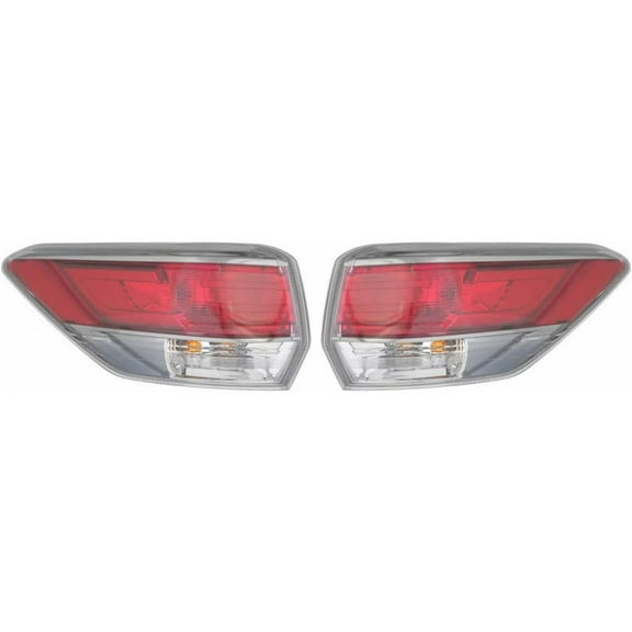 KarParts360 For 2014 2015 2016 Toyota Highlander Tail Light Assembly Pair Driver and Passenger Side w/Bulbs For TO2804120 TO2805120 | 81560-0E100, 81550-0E100