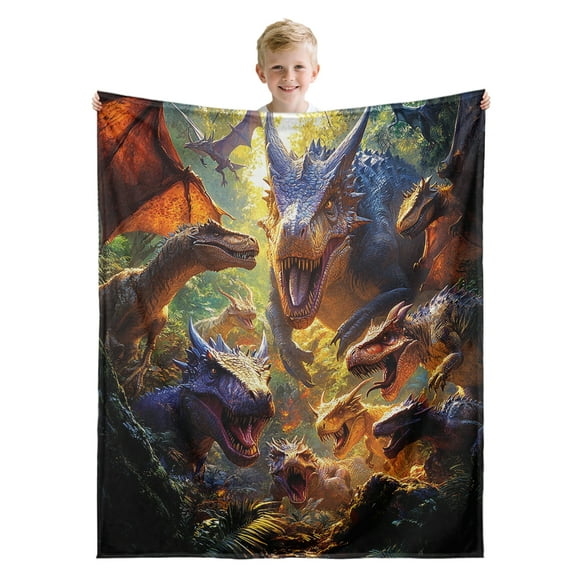 Dragon Blanket Dragons Flannel Throw Blanket Super Soft Warm Cozy Fuzzy Plush Dragon Blanket Gifts for Men Women Girls Boys Kids Teens Room Decor 30"X40"