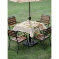 thumbnail image 5 of Square Outdoor Tablecloth with Umbrella Hole Butterfly Floral Outside Table Cloth Waterproof Patio Table Cover Rustic Spring Blossom Flowers Butterfly Zipper Tablecloths for Picnic Camping 54x54 Inch, 5 of 8