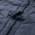thumbnail image 5 of Olyvenn Winter Coats for Women Sherpa Fleece Jacket with Hood Long Button Up Coat Thicken Warm Winter Coat Parka Coat Navy XXL, 5 of 7