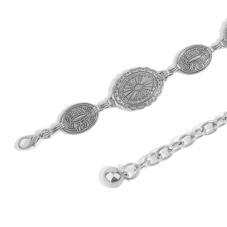 Western Metal Concho Belt for Women Cowgirl Chain Belts for  display picture 3