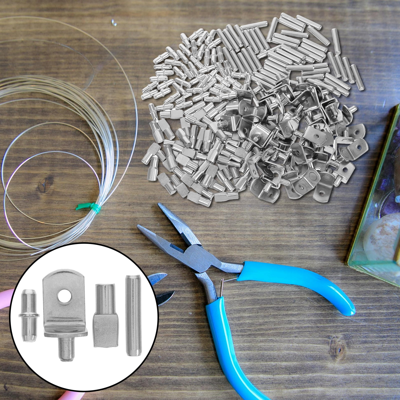 MRLESS 200pcs Shelf Support Pins for Cabinets, Wardrobes, Closets, Furniture Shelf Brackets Pegs - and Easy to Install