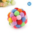 thumbnail image 4 of 3PCS Cat Toy Colorful Handmade Small Bells Ball Interactive Pet Toy S/M/L M Size 3pcs, 4 of 6