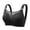 Black, variant on Women's Front Side Buckle Seamless Yoga Bra Lace Edge Comfortable Supportive Adjustable Sleep Large Cup Wireless Soft Breathable