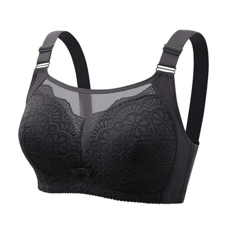 Siilsaa Sexy Lingerie for Women Women s Sexy Lace Non Padded Mesh Underwire Demi Unlined Balconette Bra Black 42