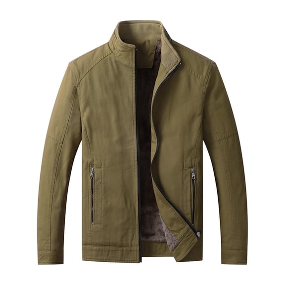 Vedolay Men Coats Winter 2023 Fall Coat Cardigan Outerwear Jacket Khaki,4XL