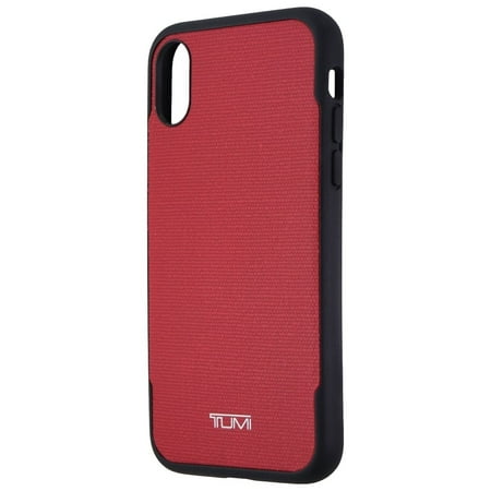 Tumi Canvas Co-Mold Series Hybrid Case for Apple iPhone Xs/X - Red Canvas/Black
